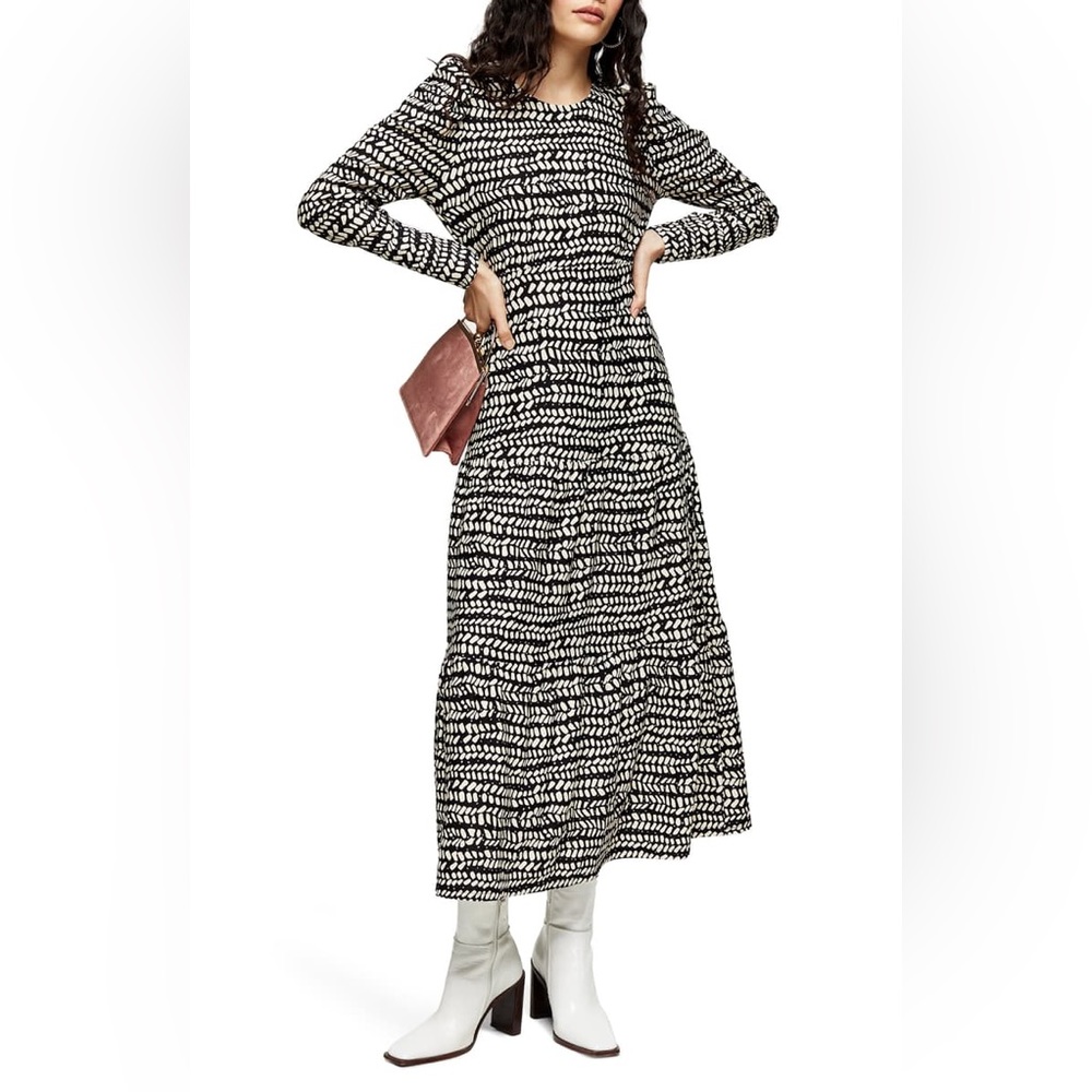 TOPSHOP Abstract Tier Dress